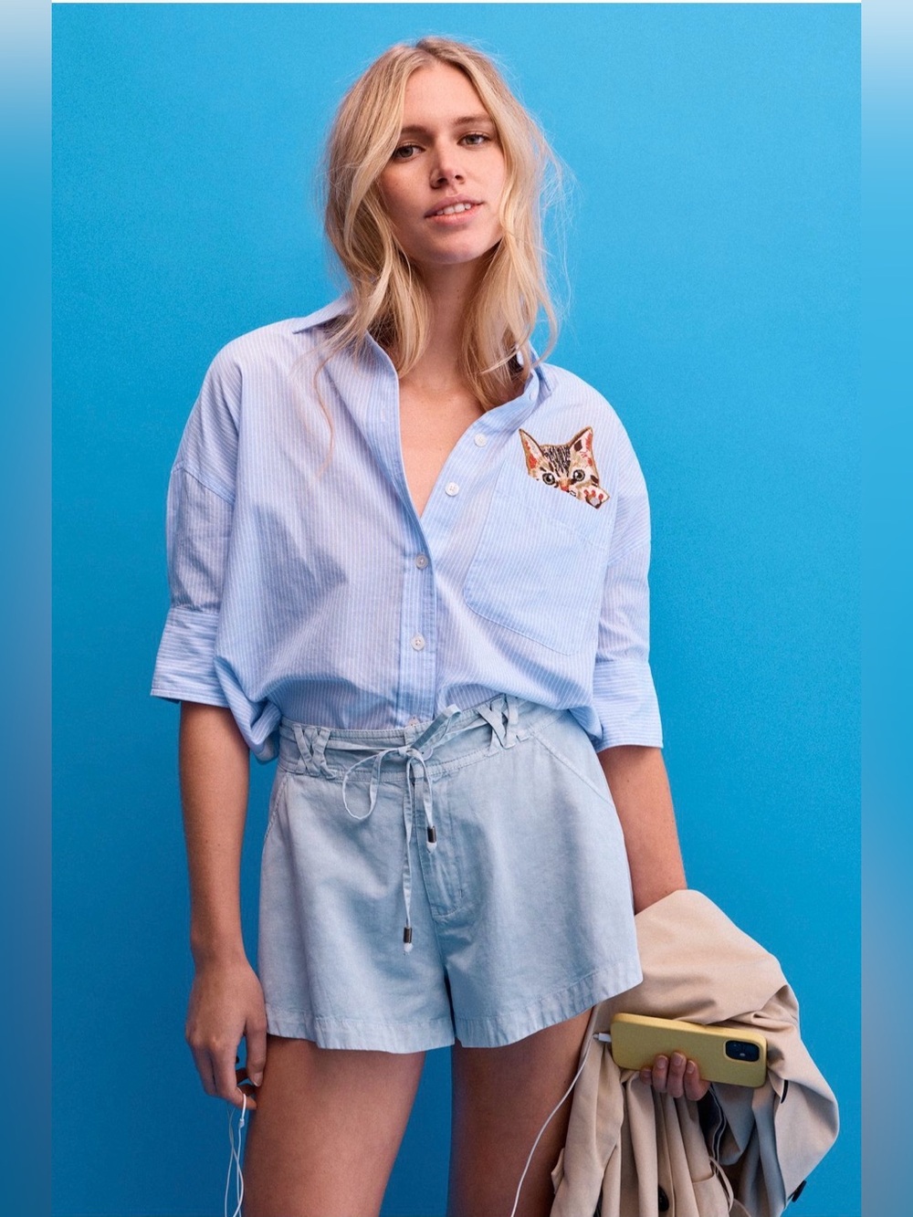 Anthropologie Tie-Waist Denim Shorts